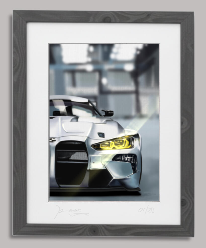 BMW M4 ICE · Pintura digital Edición limitada · Fine Art