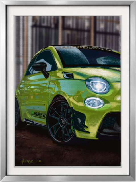 595 Abarth Lima · Pintura digital Edición limitada · Fine Art